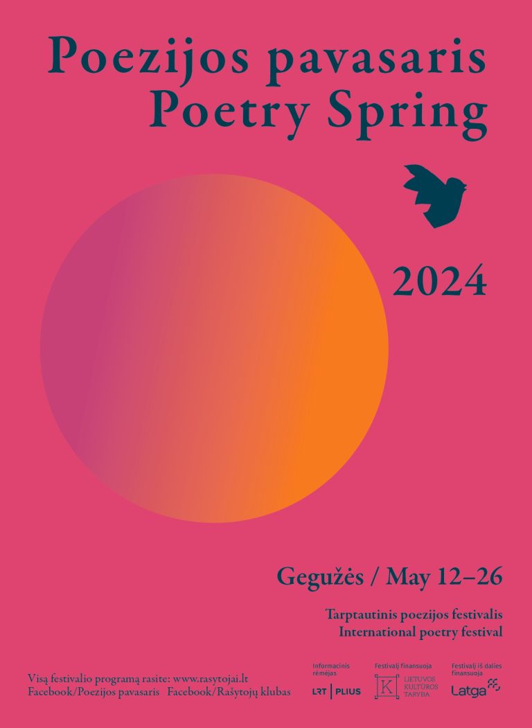 Tarptautinio poezijos festivalio „Poezijos pavasaris 2024“ renginių programa (gegužės 12–26 d.)