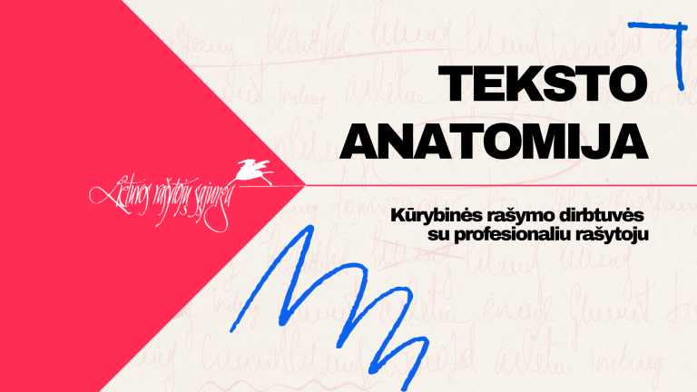 Teksto anatomija: kūrybinės dirbtuvės su rašytoju