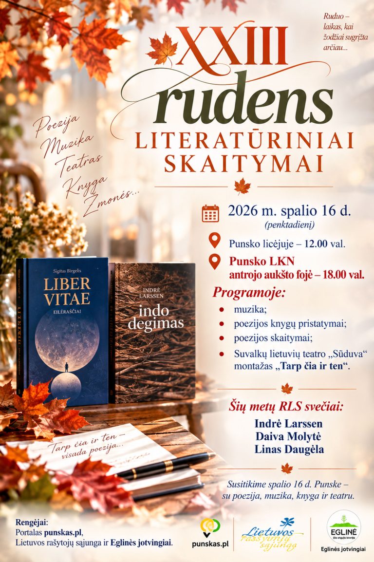 Punske vyks tradiciniai „Rudens literatūriniai skaitymai“