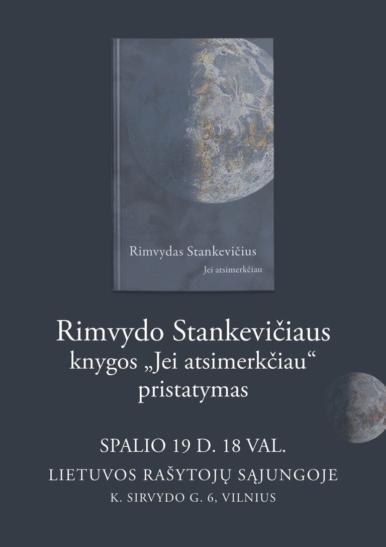 Kviečiame į Rimvydo Stankevičiaus knygos „Jei atsimerkčiau“ pristatymą